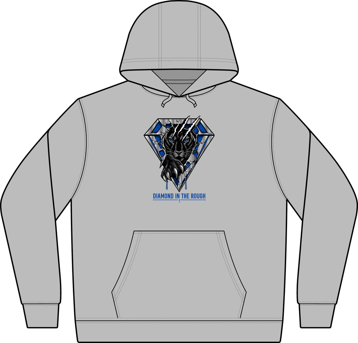 Diamond in the Rough Hoodie "Panther" Graphic Pullover