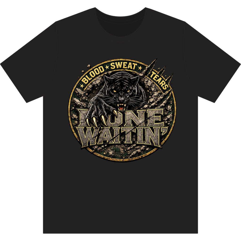 Done Waitin' Blood Sweat & Tears "Panther" Performance Tee
