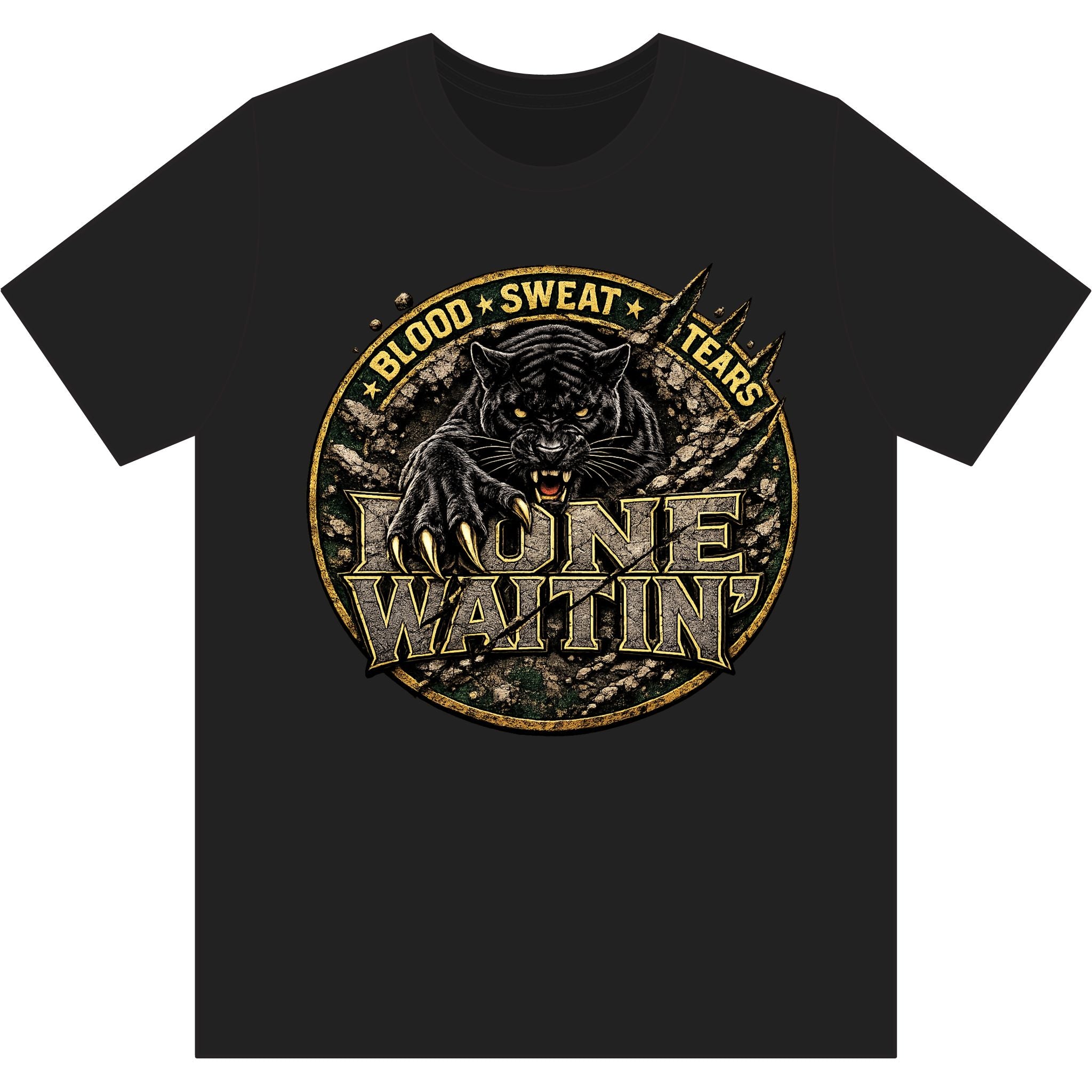 Done Waitin' Blood Sweat & Tears "Panther" Performance Tee