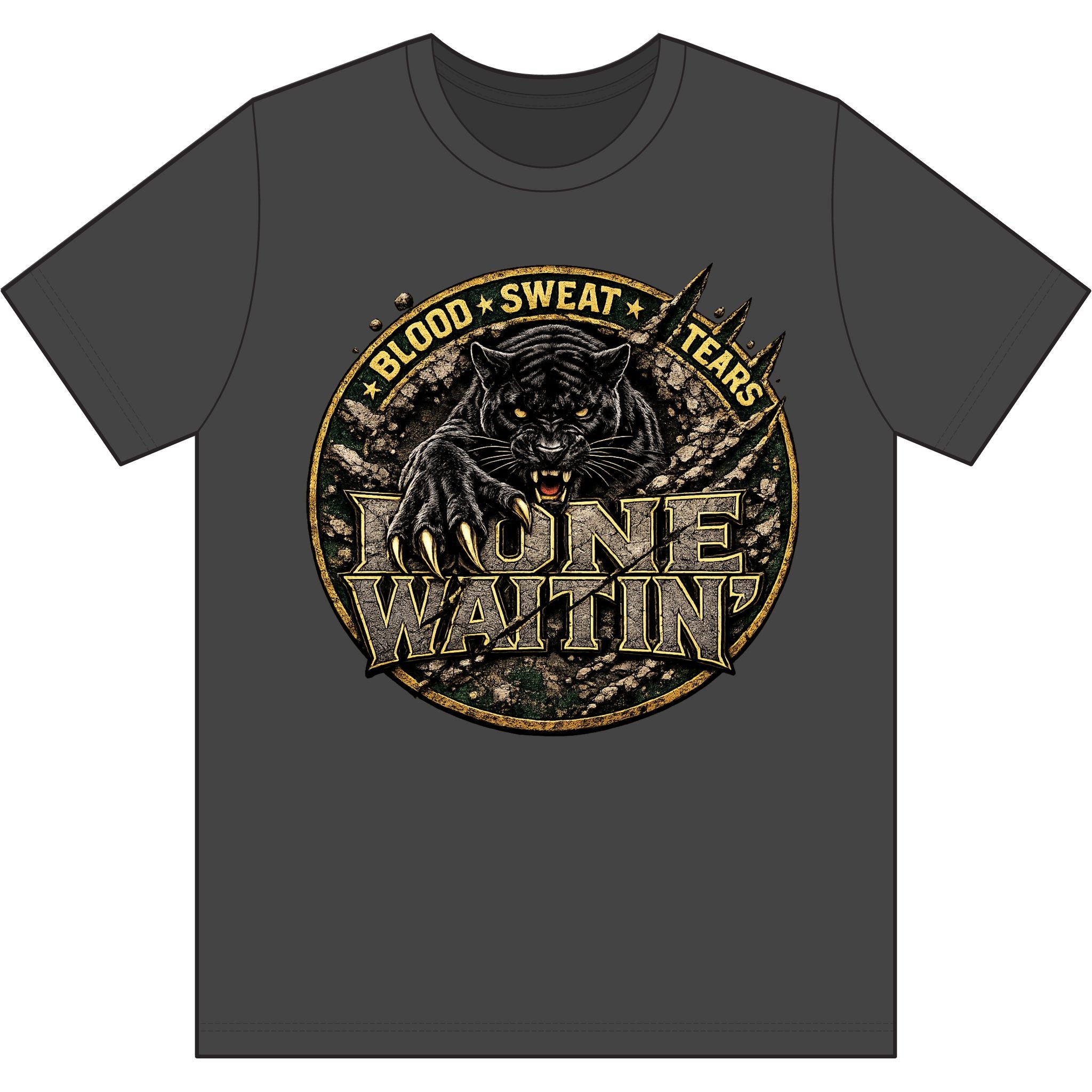 Done Waitin' Blood Sweat & Tears "Panther" Performance Tee
