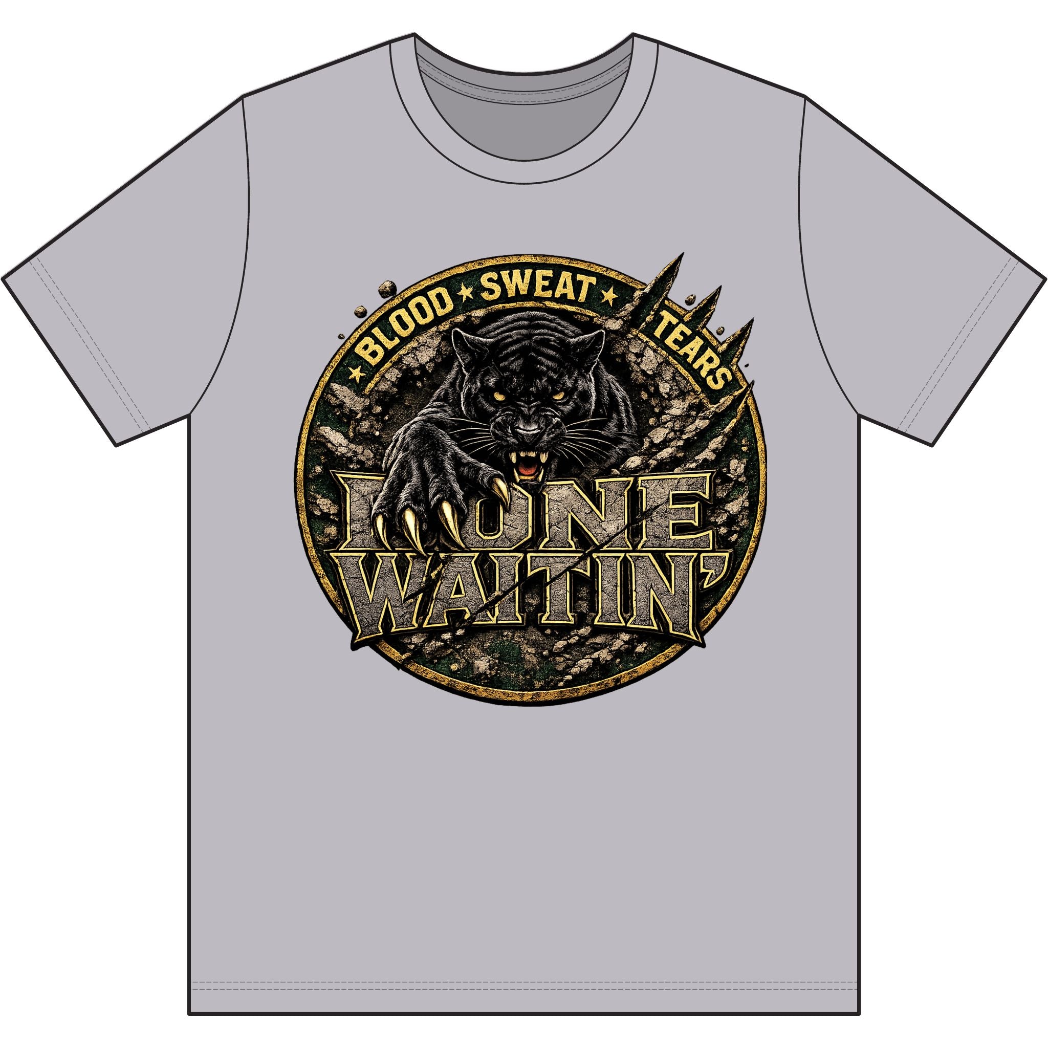 Done Waitin' Blood Sweat & Tears "Panther" Performance Tee